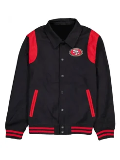 Hobbs San Francisco 49ers Black And Red Varsity Jacket