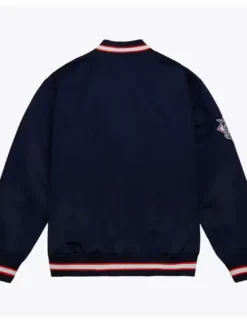 Houston Astros Full Snap Satin Varsity Jacket Back