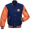 Houston Astros Navy Blue Wool Varsity Jacket