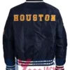 Houston Astros Navy Satin MA-1 Bomber Jacket