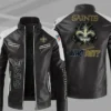 Ignacio New Orleans Saints Black Leather Jacket