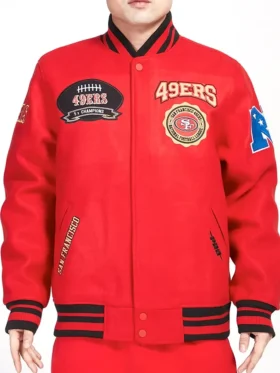 Jerald San Francisco 49ers Red Wool Varsity Jacket