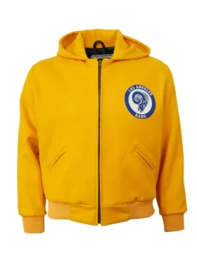 Jeromy Los Angeles Rams Yellow Zip Hooded Jacket