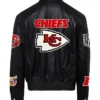 Kansas City Chiefs Black Leather Jacket Back