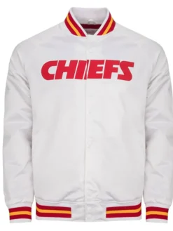 Kansas City Chiefs Heavyweight Satin White Jacket