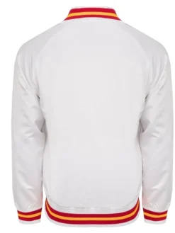 Kansas City Chiefs Heavyweight Satin White Jacket Back