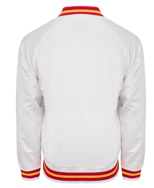 Kansas City Chiefs Heavyweight Satin White Jacket Back
