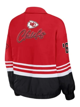 Kansas City Chiefs Red Vintage Windbreaker Zip Jacket Back