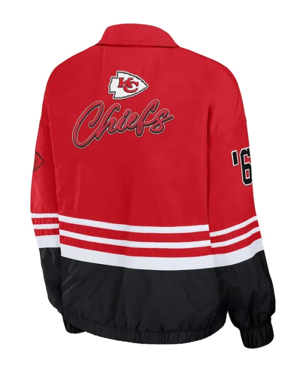Kansas City Chiefs Red Vintage Windbreaker Zip Jacket Back