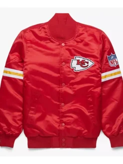 Kansas City Chiefs Satin Red Varsity Jacket