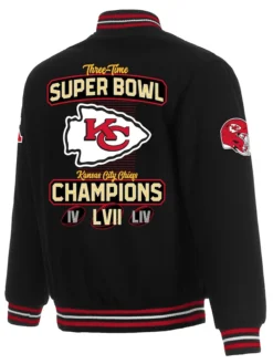 Kansas City Chiefs Super Bowl Outerwear Wool Jacket Back