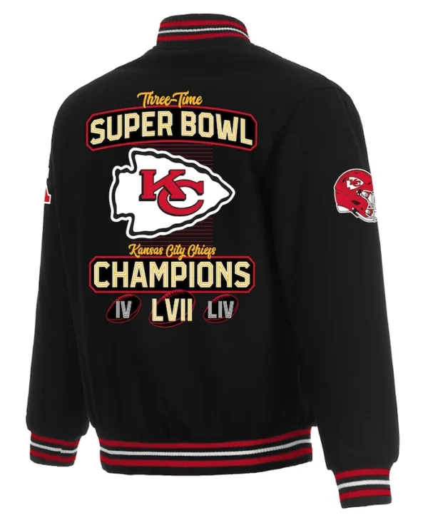 Kansas City Chiefs Super Bowl Outerwear Wool Jacket Back