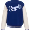 Kansas City Royals Blue And White Varsity Jacket Back