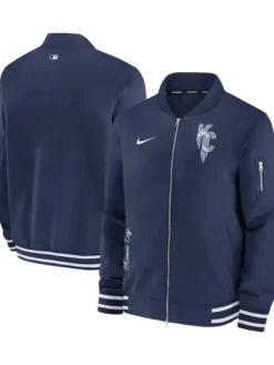 Kansas City Royals Bomber Full Zip Blue Jacket