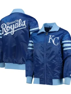 Kansas City Royals Classic Starter Zip Satin Jacket