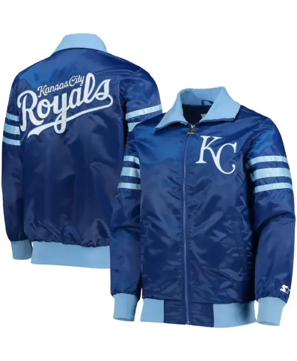 Kansas City Royals Classic Starter Zip Satin Jacket