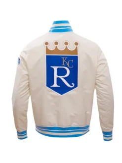 Kansas City Royals Retro Classic Rib Satin Varsity Jacket