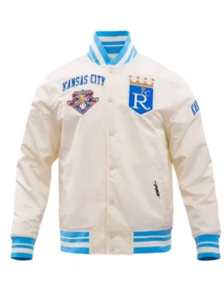 Kansas City Royals Retro Classic Rib Varsity Satin Jacket