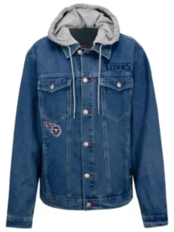 Kiehn Tennessee Titans Blue Denim Hooded Jacket