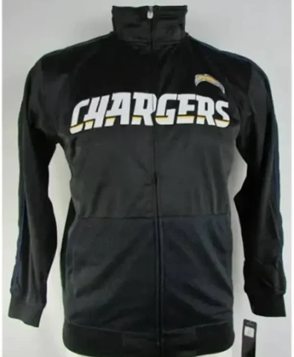 Kylee Los Angeles Chargers Black Track Jacket