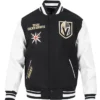Lawson Vegas Golden Knights Black Wool Varsity Jacket