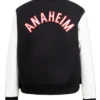 Legros Anaheim Ducks Black And White Wool Varsity Jacket Back