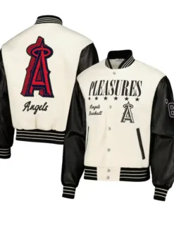 Los Angeles Angels Full Snap Letterman Wool Varsity Jacket