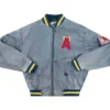 Los Angeles Angels Grey Bomber Denim Jacket