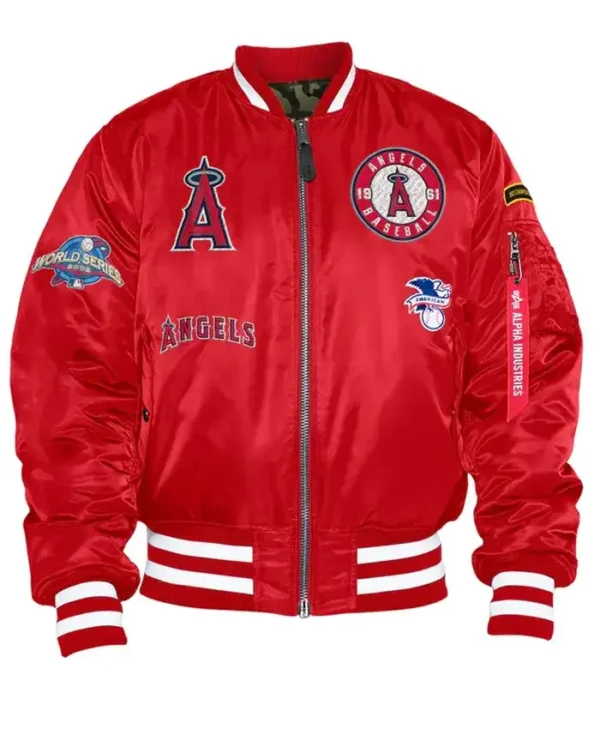 Los Angeles Angels Ma-1 Bomber Red Jacket