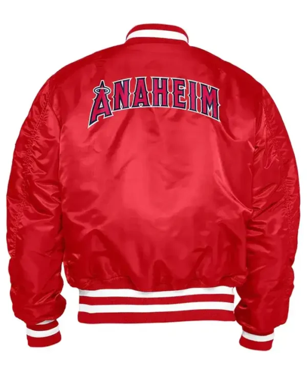 Los Angeles Angels Ma-1 Bomber Red Jacket Back