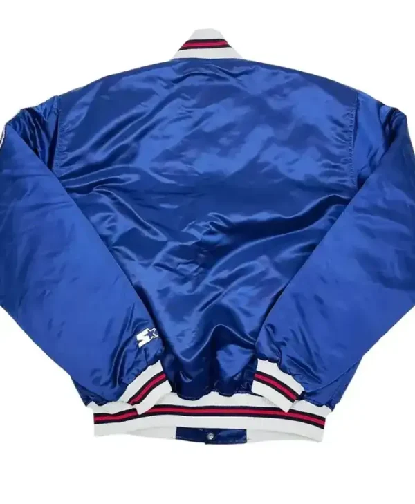 Los Angeles Angels Navy Blue Vintage Varsity Jacket Back