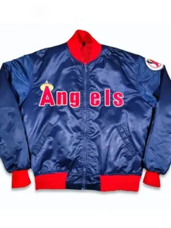 Los Angeles Angels Vintage Blue Bomber Jacket