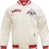 Los Angeles Angels White Satin Letterman Varsity Jacket