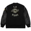 Los Angeles Kings Black Vintage Wool Varsity Jacket Back