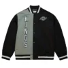 Los Angeles Kings Grey And Black Satin Varsity Jacket