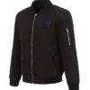 Lucius Carolina Panthers Sportsman Black Bomber Jacket