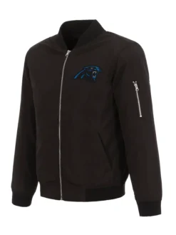 Lucius Carolina Panthers Sportsman Black Bomber Jacket