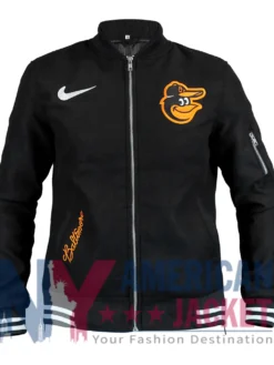 MLB Baltimore Orioles Black Bomber Jacket