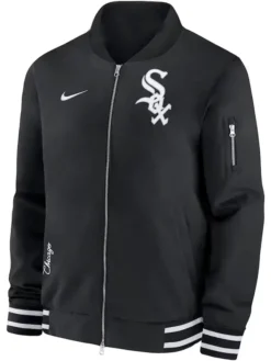 MLB Chicago White Sox Black Bomber Jacket