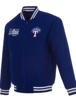 MLB Texas Rangers Blue Championship Bomber Jacket