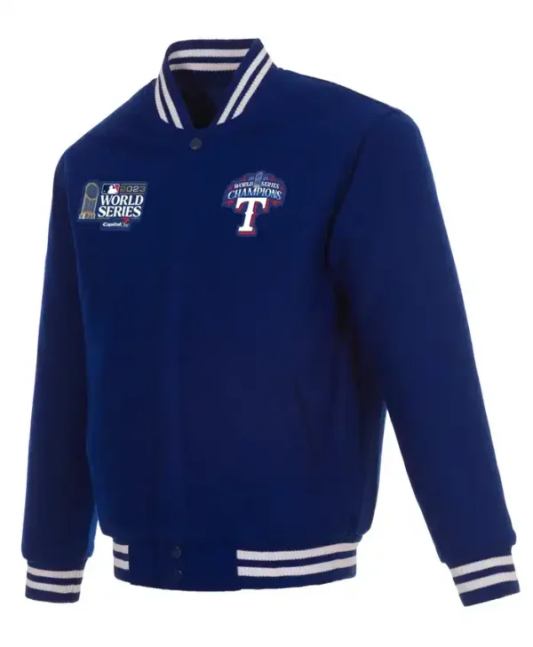 MLB Texas Rangers Blue Championship Bomber Jacket