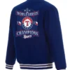 MLB Texas Rangers Blue Championship Bomber Jacket Back