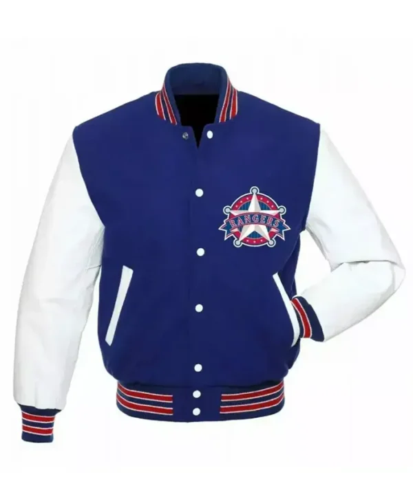 MLB Texas Rangers Classic Blue Wool Varsity Jacket