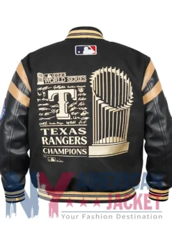 MLB Texas Rangers Varsity Black Champions Jacket