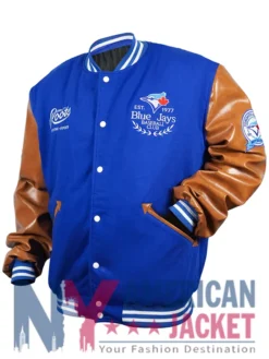 MLB Toronto Blue Jays Classic Blue And Brown Varsity Jacket