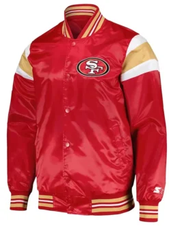 Malinda Satin San Francisco 49ers Red Satin Jacket