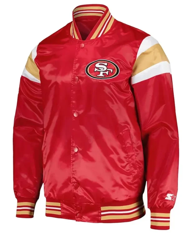 Malinda Satin San Francisco 49ers Red Satin Jacket