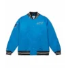 Marcelo Carolina Panthers Blue Satin Varsity Jacket