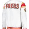 Mccarty White San Francisco 49ers Varsity Satin Jacket Back