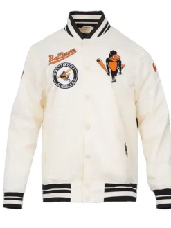 Mens Pro Standard MLB Baltimore Orioles Satin Varsity Jacket